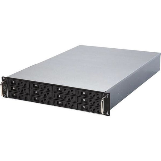 1.2 mm SGCC Micro Redundant Single 2U Rackmount Server Case, Silver   Black