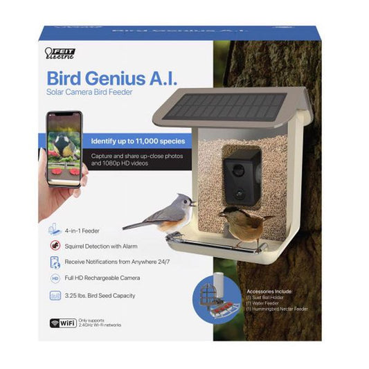 1 Pc, Feit Bird Genius Smart Feeder Wild Bird 2.5 L Plastic Bird Feeder 1 Ports