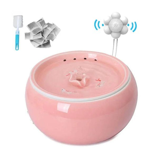 1.5L Electric Ceramic Cat Drinking Water Fountain For Cats Dogs Drinking Bowl Automatic Cat  feeding Dispenser Pets Bowl